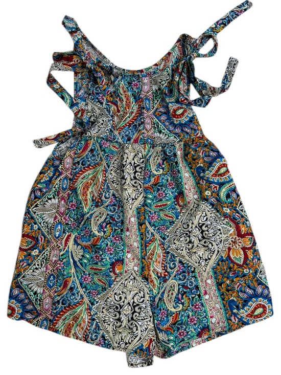 Cupshe Pants - Cupshe Paisley Scoop Neck Tie Shoulder Wide Leg Romper multicolor Size Small